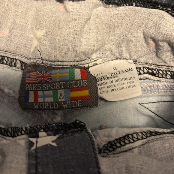 Vintage Polo Sports Club Blue Star Jean Shorts - Picture 2 of 3